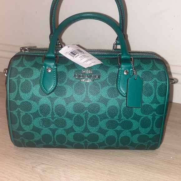 (New) Coach Bright Jade Rowan Satchel - Picture 4 of 4